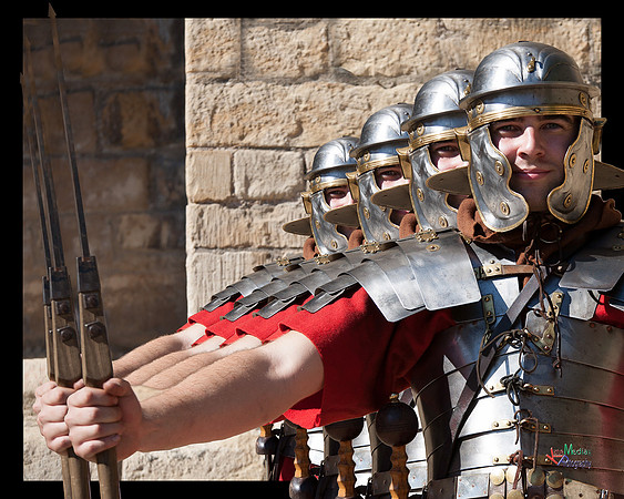 Photographs of the Roman Ermine street guard in Lincoln UK