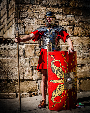 Photographs of the Roman Ermine street guard in Lincoln UK