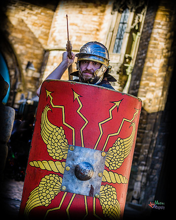 Photographs of the Roman Ermine street guard in Lincoln UK