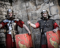 Photographs of the Roman Ermine street guard in Lincoln UK