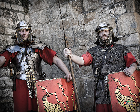 Photographs of the Roman Ermine street guard in Lincoln UK