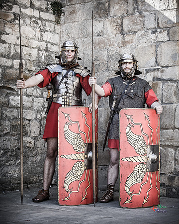 Photographs of the Roman Ermine street guard in Lincoln UK