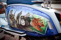 A scooter festival in Lincoln UK 2017