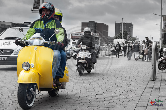 A scooter festival in Lincoln UK 2017