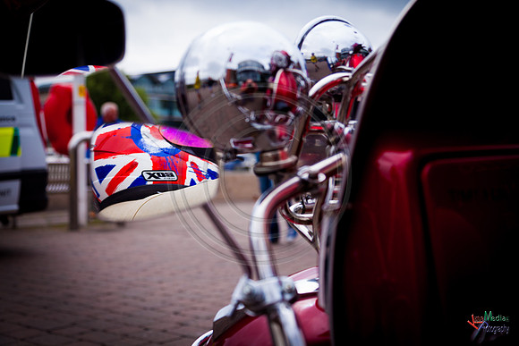 A scooter festival in Lincoln UK 2017