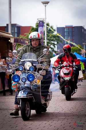 A scooter festival in Lincoln UK 2017