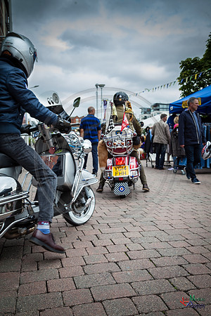 A scooter festival in Lincoln UK 2017