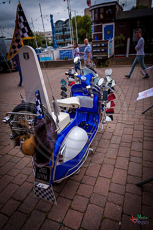 A scooter festival in Lincoln UK 2017
