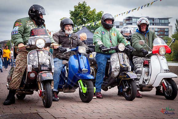 A scooter festival in Lincoln UK 2017