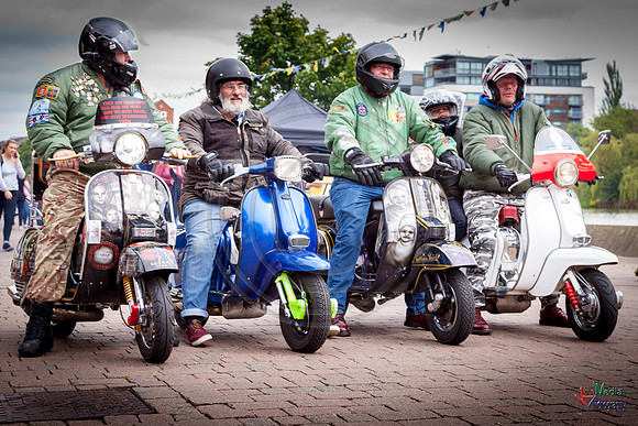 A scooter festival in Lincoln UK 2017