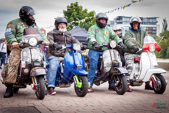 A scooter festival in Lincoln UK 2017