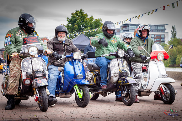 A scooter festival in Lincoln UK 2017