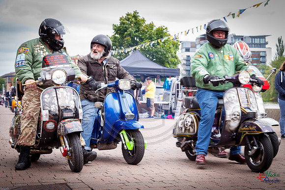 A scooter festival in Lincoln UK 2017