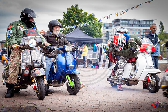 A scooter festival in Lincoln UK 2017