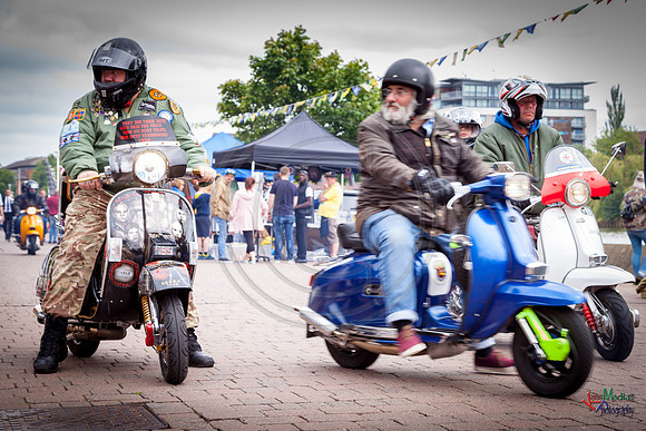 A scooter festival in Lincoln UK 2017