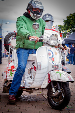 A scooter festival in Lincoln UK 2017
