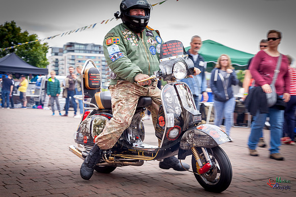A scooter festival in Lincoln UK 2017